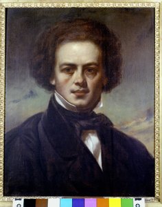 रॉबर्ट शुमान का पोर्ट्रेट (1810-1856), जर्मन संगीतकार। 1840 के आसपास अज्ञात पेंटिंग। म्यूजियो टीट्रेल अल्ला स्काला। द्वारा अज्ञात कलाकार