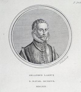 रोलैंड डी लासस का पोर्ट्रेट (ऑरलैंडो डि लासो) (उत्कीर्णन) द्वारा अज्ञात कलाकार