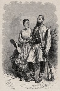 सैमुअल व्हाइट बेकर का पोर्ट्रेट (1821-1893) अंग्रेजी खोजकर्ता और लेडी फ्लोरेंस बेकर (1841-1916) द्वारा अज्ञात कलाकार