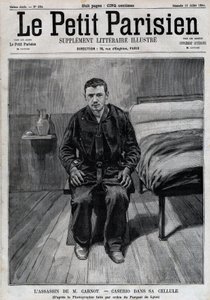 सैंटे कासेरियो का पोर्ट्रेट (1873-1894) इतालवी अराजकतावादी, सादी कार्नोट का हत्यारा, जेल में। "" ले पेरिसियन "" में उत्कीर्णन द्वारा अज्ञात कलाकार