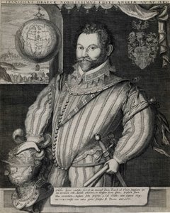 सर फ्रांसिस ड्रेक का पोर्ट्रेट (लगभग 1540-1596), अंग्रेजी नाविक। द्वारा अज्ञात कलाकार