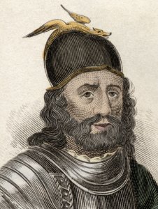 सर विलियम वालेस (ब्रेवहार्ट) (सीए। 1270-1305) का पोर्ट्रेट, स्कॉटिश नाइट। 19वीं सदी की नक्काशी। द्वारा अज्ञात कलाकार