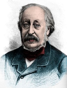 स्टीफन हेलर का पोर्ट्रेट (1813-1888) हंगेरियन पियानोवादक, शिक्षक और संगीतकार - उत्कीर्णन 1888 द्वारा अज्ञात कलाकार