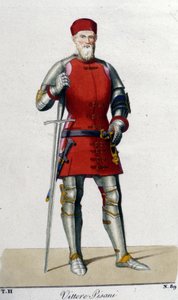 विटोर पिसानी का पोर्ट्रेट। विनीशियन एडमिरल (1324 - 1380)। द्वारा अज्ञात कलाकार