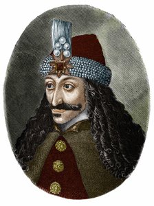 व्लाद टेप्स III का चित्र प्ररित करनेवाला या ड्रैकुला (1431-1476) जिसने ब्रैम स्टोकर को ड्रैकुला के चरित्र के लिए प्रेरित किया, जो 1897 में लिखा गया एक उपन्यास है। द्वारा अज्ञात कलाकार