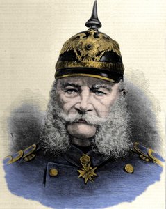 विलियम I (1797-1888), प्रशिया के राजा और जर्मनी के सम्राट का पोर्ट्रेट। 19 वीं शताब्दी के अंत से उत्कीर्णन। द्वारा अज्ञात कलाकार