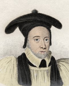 विलियम जुक्सन (1582-1663) का पोर्ट्रेट, अंग्रेजी चर्च और कैंटोरबेरी का पुरातन। 19वीं सदी की नक्काशी। द्वारा अज्ञात कलाकार