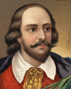 विलियम शेक्सपियर का पोर्ट्रेट (1564-1616), अंग्रेजी लेखक। 19 वीं शताब्दी के उत्तरार्ध की क्रोमोलिटोग्राफी। द्वारा अज्ञात कलाकार