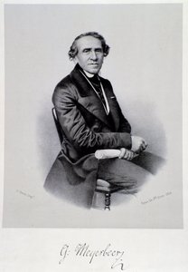 जर्मन ओपेरा संगीतकार जियाकोमो मेयरबीर (1791-1864) उत्कीर्णन का पोर्ट्रेट। 19 वी सदी। बोलोग्ना, सिविक संगीत संग्रहालय द्वारा अज्ञात कलाकार