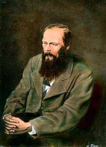 रूसी लेखक फेडर दोस्तोवस्की (दोस्तोव्स्की या दोस्तोवस्की) (1821-1881) का पोर्ट्रेट। द्वारा अज्ञात कलाकार