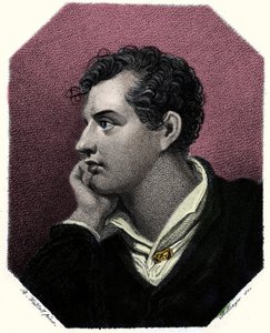 कवि जॉर्ज गॉर्डन बायरन (1788-1824) का पोर्ट्रेट। द्वारा अज्ञात कलाकार