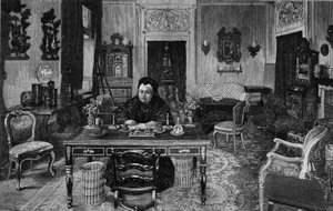 1893 में फ्लोरेंस के विला पामेरीरी में इंग्लैंड की महारानी विक्टोरिया। द्वारा अज्ञात कलाकार
