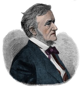रिचर्ड वैगनर (1813-1883) अंग्रेजी संगीतकार - उत्कीर्णन द्वारा अज्ञात कलाकार