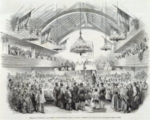 1848 की क्रांति: ब्रदरहुड हॉल, रुए मार्टेल, राष्ट्रपति ने कक्ष में आयुक्त के प्रवेश द्वार पर बैठक स्थगित कर दी द्वारा अज्ञात कलाकार