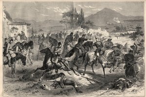 स्पेन में सितंबर 1868 की क्रांति (ग्लोरियोसा): कॉर्डोबा (कॉर्डोबा) के पास अल्कोलिया की लड़ाई (20 सितंबर) द्वारा अज्ञात कलाकार