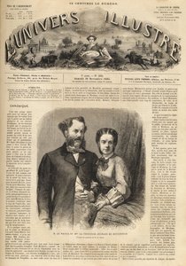 रिचर्ड क्लेमेंस वॉन मेट्टर्निच (1829-1895) और पॉलीन मेटर्निच (पॉलिन क्लेमेंटाइन मैरी वालबर्ग, काउंटेस सैंडोर वॉन स्ज़्लाव्निज़ा - मेट्टर्निच-विनबर्ग ज़ू बेइलस्टीन की राजकुमारी) (1836-1921) - 1864 का इलस्ट्रस यूनिवर्स द्वारा अज्ञात कलाकार