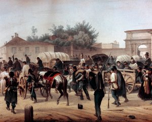 रिसोर्गिमेंटो: द फाइव डेज़ ऑफ़ मिलन (Cinque giornate di Milano) (18-22 मार्च 1848): यह 1848 की क्रांति (स्वतंत्रता के पहले इतालवी युद्ध का हिस्सा) के पहले एपिसोड में से एक है, जिसमें मिलानियों का उदय देखा गया। जनसंख्या विद्रोही के खिलाफ द्वारा अज्ञात कलाकार
