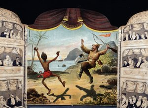 रॉबिन्सन क्रूसो और शुक्रवार द्वारा अज्ञात कलाकार