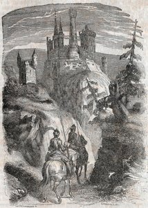 रोजर (रगगेरो, रग्गिएरो) और रिचर्ड एग्रेमोंट के महल को देखते हैं - 1851 से "" रोलैंड फ्यूरिउक्स"" (ऑरलैंडो फ्यूरियोसो) (16 वीं शताब्दी) से उत्कीर्णन लुडोविको एरियोस्टो, जिसे एरियोस्टा के रूप में जाना जाता है - काउंट ऑफ ट्रेसन द्वारा इताल द्वारा अज्ञात कलाकार