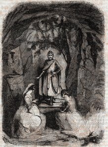 रोलैंड इसाबेल को एक गुफा में देखता है - 1851 से "" फ्यूरियस रोलैंड "" (ऑरलैंडो फ्यूरियोसो) (16 वीं शताब्दी) से उत्कीर्णन लुडोविको एरियोस्टो, जिसे एरियोस्टा के रूप में जाना जाता है - काउंट ऑफ ट्रेसन द्वारा इतालवी से अनुवादित संस्करण और ग द्वारा अज्ञात कलाकार