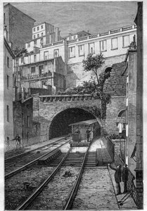 ल्यों से फोरविएर तक रूट डु केमिन डे फेर - "जर्नल डेस वॉयेजेस" "1884 में उत्कीर्णन द्वारा अज्ञात कलाकार