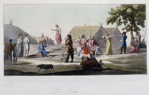 रूसी नृत्य और नाटक। फेरारियो द्वारा "" पुरानी और आधुनिक पोशाक "" 1819-1820 में। द्वारा अज्ञात कलाकार