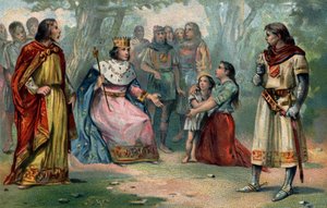 सेंट लुइस (1214-1270), फ्रांस के राजा, विन्सेनेस के ओक के नीचे न्याय प्रदान करते हुए। द्वारा अज्ञात कलाकार