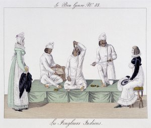 साल्टिंबैंक्स: भारतीय बाजीगर, चाकू निगलने वाले - "" द गुड काइंड" में, देब। 19 वी सदी द्वारा अज्ञात कलाकार