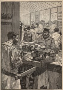 सी स्क्वीम: सी स्किम पाइप का निर्माण। एडोल्फ बिटार्ड द्वारा 1885 से "लेस आर्ट्स एट मेटियर्स इलस्ट्रेट्स" में उत्कीर्णन। द्वारा अज्ञात कलाकार