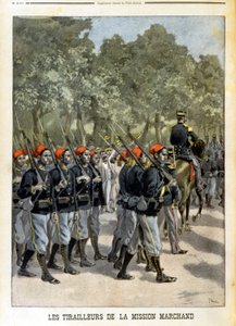 23/07/1899 के "" ले पेटिट जर्नल "" में सेनेगल तिराइलेर्स डे ला मिशन मारचंद à पेरिस- में द्वारा अज्ञात कलाकार
