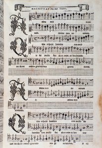 Giovanni Animuccia . द्वारा Magnificat का शीट संगीत पृष्ठ द्वारा अज्ञात कलाकार