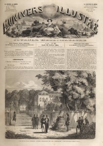 विची में स्ट्रॉस विला - स्ट्रॉस का विला सम्राट नेपोलियन III (1808-1873) का विची निवास - 1861 का शानदार ब्रह्मांड द्वारा अज्ञात कलाकार