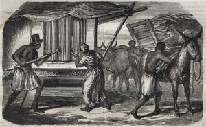 चीनी निर्माण: वेस्ट इंडीज में एक चीनी कारखाने में एक गन्ना मिल। 1859 से उत्कीर्णन। द्वारा अज्ञात कलाकार