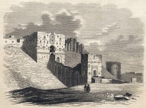 सीरिया: 19वीं सदी में अलेप्पो शहर - गढ़ - सीरिया में अलेप्पो - 1864 द्वारा अज्ञात कलाकार