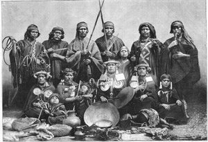 1883 में पेरिस में गार्डन ऑफ एक्सीलिमेंटेशन में अरूकेनियन। द्वारा अज्ञात कलाकार