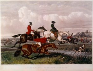जॉन फ्रेडरिक हेरिंग द्वारा फॉक्स हंट एनग्रेविंग (1795-1865) द्वारा अज्ञात कलाकार