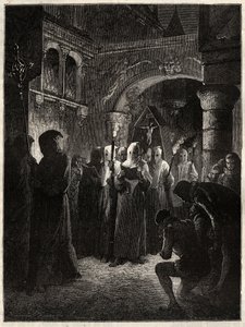 फ्रांस के राजा हेनरी III (1551-1589) सफेद तपस्या सूट में "" राजा 23/03/1585 द्वारा स्थापित कॉन्फ्रेरी का जुलूस (सफेद पश्चाताप जुलूस में फ्रांस के राजा हेनरी III) द्वारा अज्ञात कलाकार