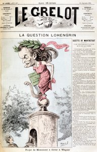 लोहेग्रिन प्रश्न: वैगनर में स्मारक परियोजना - 20/09/1891 के "ले ग्रेलॉट" में द्वारा अज्ञात कलाकार