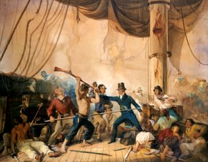 1813 के चेसापीक के डेक पर द मेले द्वारा अज्ञात