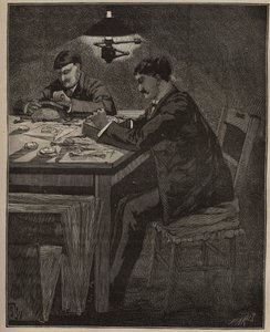 लैपिडरी की कला: कैमी शेल (केमी-शेल) की नक्काशी। एडोल्फ बिटार्ड द्वारा 1885 से "लेस आर्ट्स एट मेटियर्स इलस्ट्रेट्स" में उत्कीर्णन। द्वारा अज्ञात कलाकार