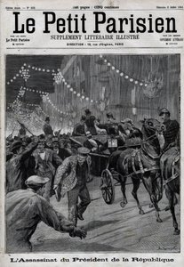 24 जून को इतालवी अराजकतावादी सैंटे कासेरियो द्वारा गणतंत्र सादी कार्नोट (1837-1894) के राष्ट्रपति की हत्या द्वारा अज्ञात कलाकार