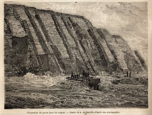गुआनो का शोषण (समुद्री पक्षी का मलमूत्र, कृषि में उर्वरक के रूप में उपयोग किया जाता है), चिनचा द्वीपों की चट्टानें (पेरू के तट के करीब) कच्चे माल की गहन कटाई के लिए सीढ़ियों पर खोदी जाती हैं, जो वैगनों में लोड सीधे नावों में भरी जाती है। द्वारा अज्ञात कलाकार