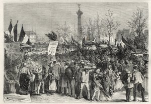 पेरिस में बुलेवार्ड बॉर्डन में हैम मेला (प्लेस डे ला बैस्टिल) - 1868 - द्वारा अज्ञात कलाकार