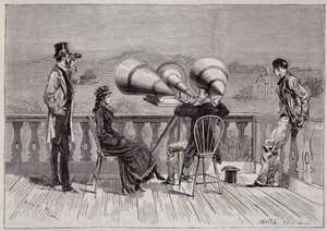 थॉमस एडिसन द्वारा मेगाफोन - "ला नेचर" में 1878 द्वारा अज्ञात कलाकार