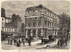 1873 में पेरिस में नया पुनर्जागरण रंगमंच। द्वारा अज्ञात कलाकार