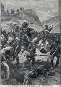 1898 में संयुक्त राज्य अमेरिका में उत्तरी मिनेसोटा से लाल त्वचा वाला भारतीय विद्रोह। द्वारा अज्ञात कलाकार
