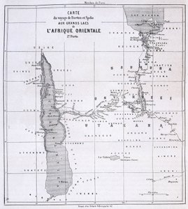 रिचर्ड फ्रांसिस बर्टन, ब्रिटिश खोजकर्ता (1821-1890) और स्पीके टू द ग्रेट लेक्स ऑफ ईस्ट अफ्रीका 1857-59 - टूर डू मोंडे द्वारा अज्ञात कलाकार