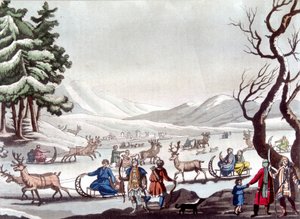 टंगस, साइबेरिया। कार्टेली द्वारा ड्राइंग। पेरिस में सजावटी कला पुस्तकालय। "" प्राचीन और आधुनिक पोशाक "" द्वारा अज्ञात कलाकार