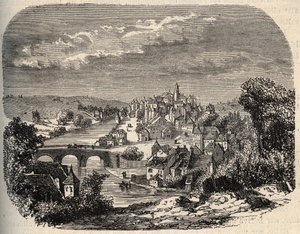 Uzerche - Correze - फ्रांस - "" PATRIE "" में उत्कीर्णन - लुसिएन हर्ड द्वारा 6 खंडों में फ्रांस का PECTUREQUIREQUE विवरण - 19 वीं शताब्दी का अंत द्वारा अज्ञात कलाकार