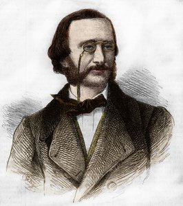 जैक्स ऑफ़ेनबैक (1819-1880) का चित्र, जर्मन संगीतकार, प्राकृतिक रूप से फ्रेंच। द्वारा अज्ञात कलाकार